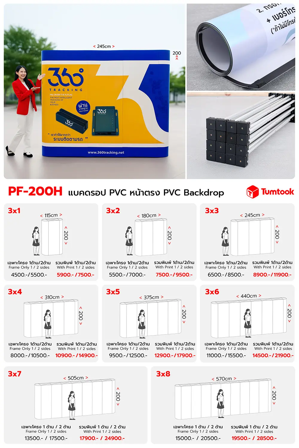 ป้าย Backdrop ออกบูธ ราคาดี 5390 บาท ผลิตไว 1-3 วัน - Tumtook.com, image size:1000x1500