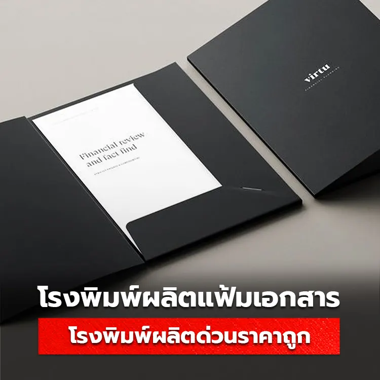 โรงพิมพ์ผลิตแฟ้มเอกสาร ราคาถูก รับทำ แฟ้มใส่เอกสารพิมพ์ลาย มืออาชีพ