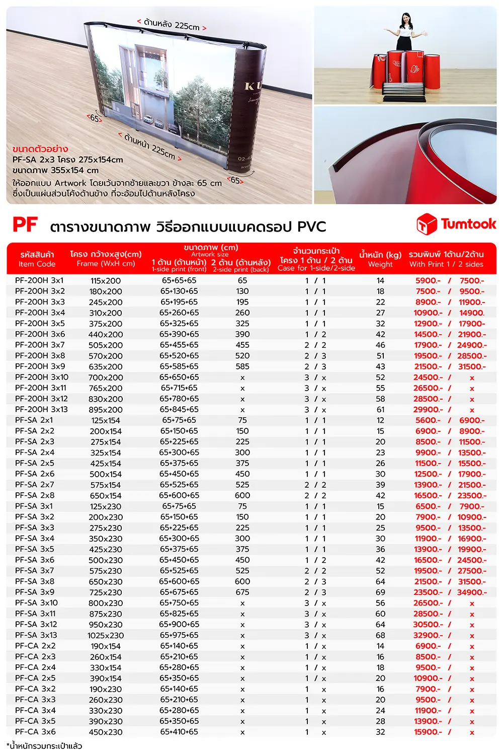 แบคดรอป PVC ราคา