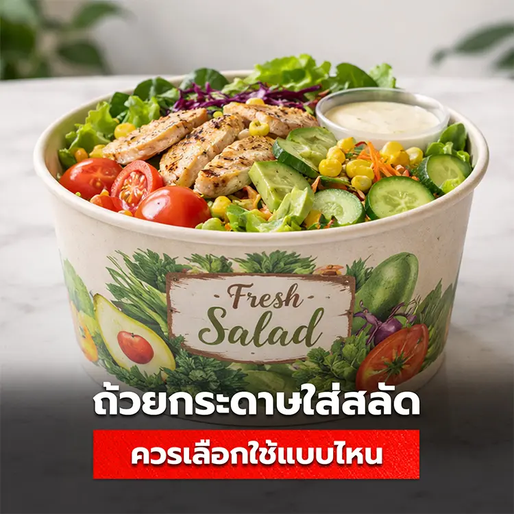 ถ้วยกระดาษใส่สลัด ควรเลือกใช้แบบไหน