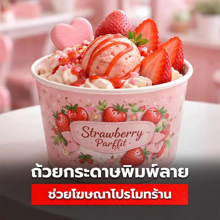 ถ้วยกระดาษพิมพ์ลาย ช่วยโปรโมทโฆษณาร้านได้โดยไม่ต้องยิงแอด