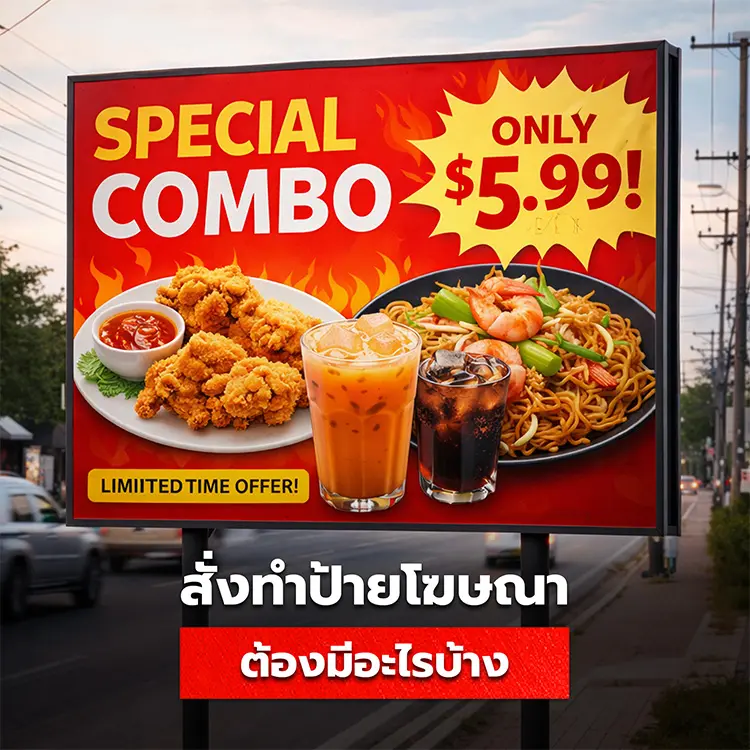 ก่อนสั่งทำป้ายโฆษณา จำเป็นต้องมีอะไรบ้าง