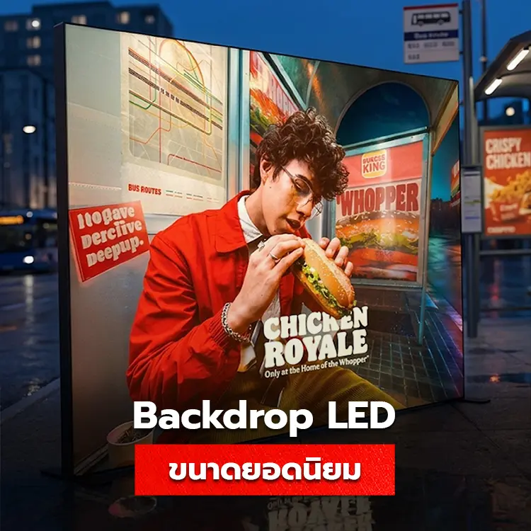 แนะนำขนาดยอดนิยมของป้ายแบคดรอปเปิดไฟ