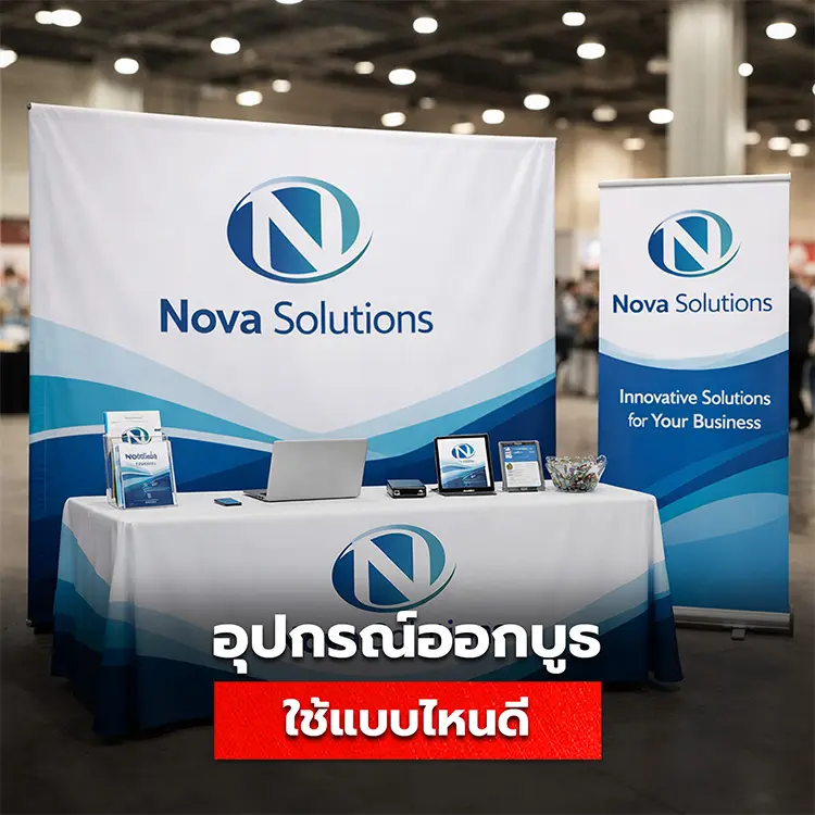 backdrop, roll up, อุปกรณ์ออกบูธครบชุด ควรเลือกใช้แบบไหน