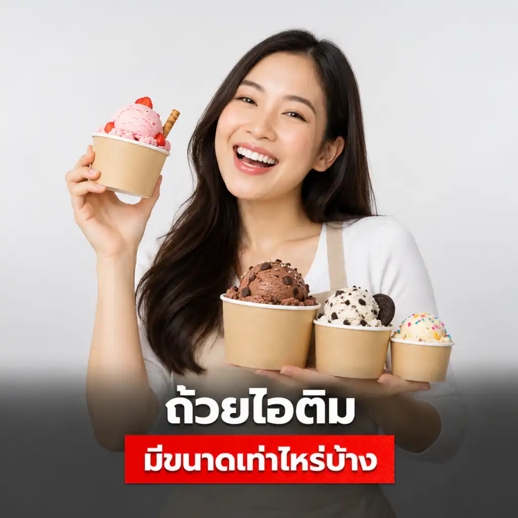 ถ้วยไอติมขนาดเท่าไหร่? เลือกกี่ออนซ์ให้เหมาะกับเมนู